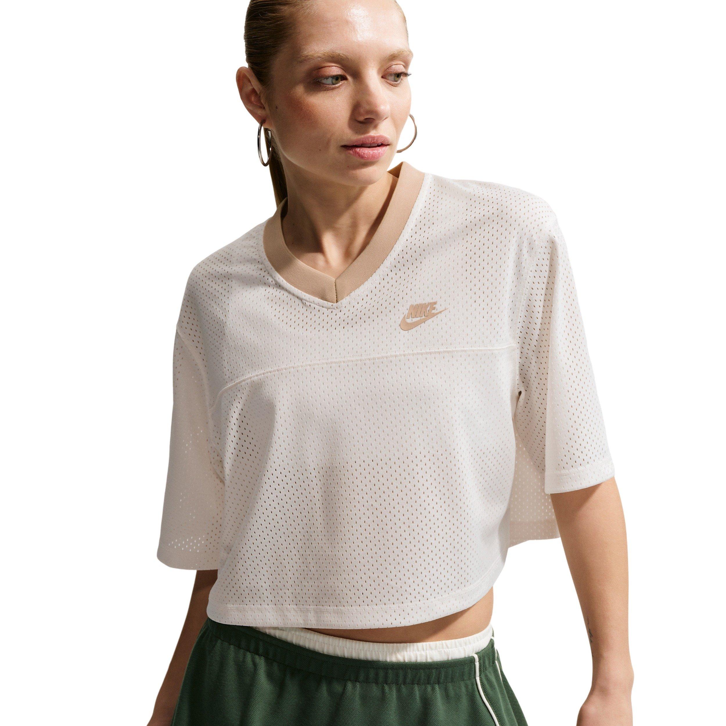 Nike Women's Sportswear Oversized Heritage Cropped Mesh Jersey